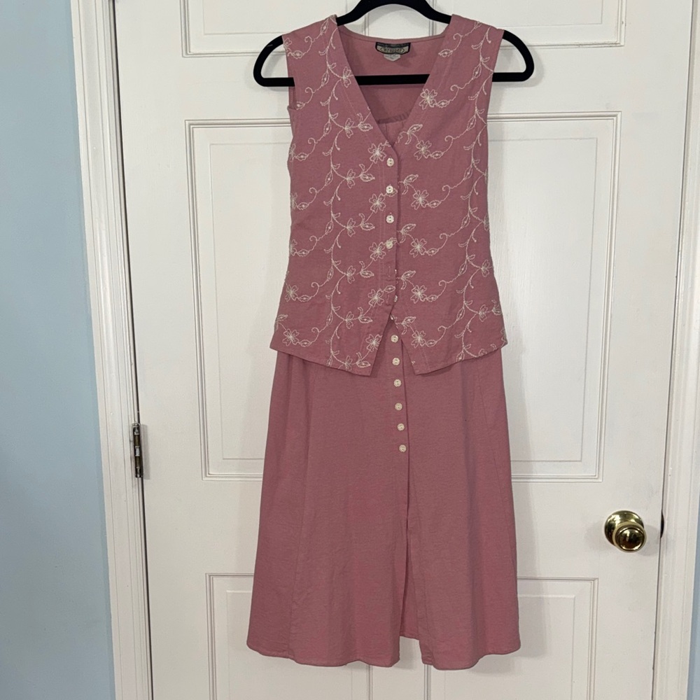 Wrapper Pink Skirt Set